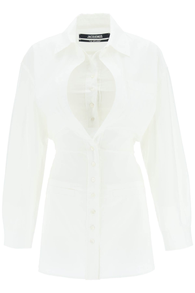 Shop Jacquemus 'la Robe Baunhilha' Mini Dress In White