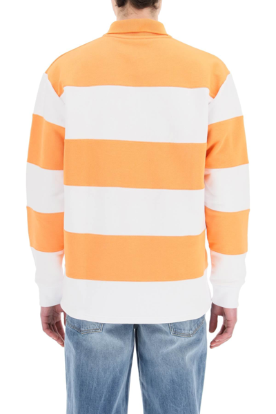 Shop Jacquemus 'le Polo Rayures' Polo Sweatshirt In Mixed Colours