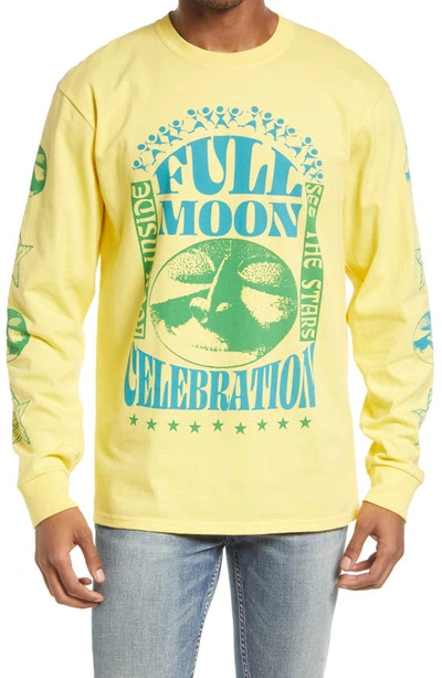 Shop Altru Full Moon Long Sleeve Graphic T-shirt In Cornsilk
