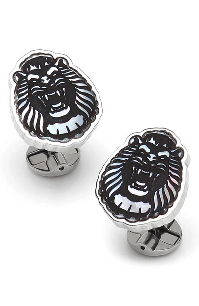 Shop Cufflinks, Inc Cave Of Wonders Mother-of-pearl Cuff Links In Silver
