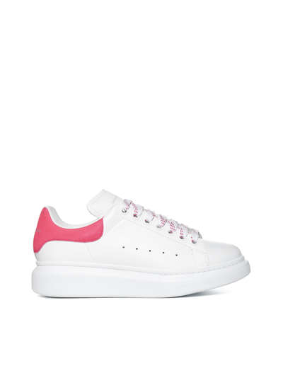 Shop Alexander Mcqueen Sneakers In White Peony Pink