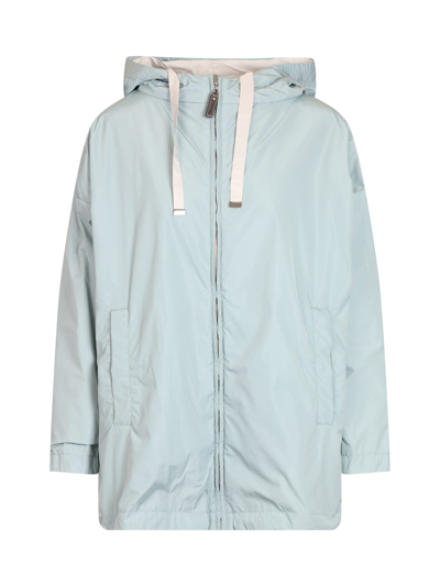 Max Mara The Cube Reversible Parka In Water-repellent Taffeta In Blue ...