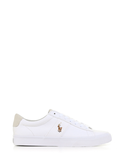 Polo Ralph Lauren Longwood Logo-print Leather Low-top Trainers In White |  ModeSens