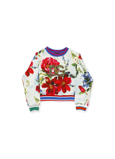 Shop Dolce & Gabbana Garden Print Sweatshirt In Giard.pitt.fdo Azzur