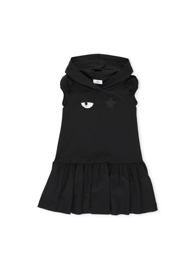 Shop Chiara Ferragni Eyestar Sweatshirt Dress In Black