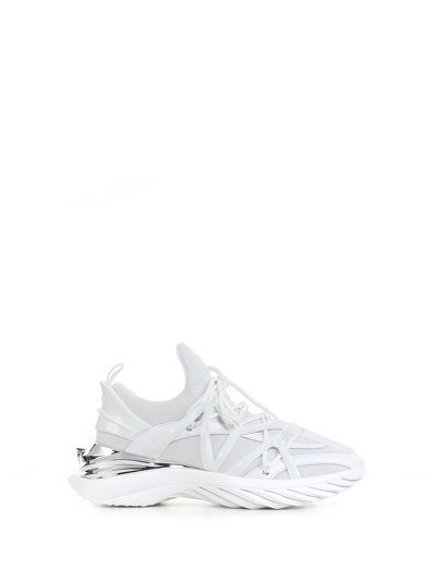 Shop Jimmy Choo Cosmos Sneaker In Leather And Neoprene In White