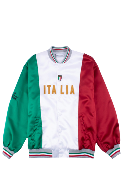Shop Dolce & Gabbana Italia Bomber In Multicolor