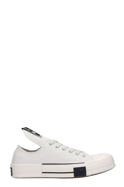 Shop Drkshdw Ddrkstar Ox Sneakers In White Cotton