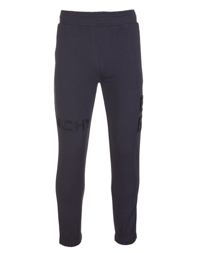 Shop Givenchy Man Night Blue Slim Fit Joggers With  4g Embroidery