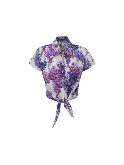 Shop Dolce & Gabbana Shirt In Glicine Fdo B.natur