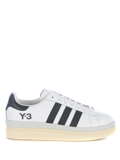 Shop Y-3 Sneakers  Hicho In Pelle In Bianco