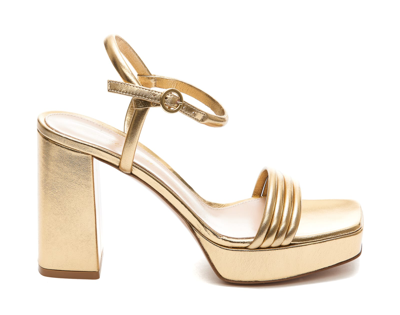 Shop Gianvito Rossi Lena Sandals In Gold