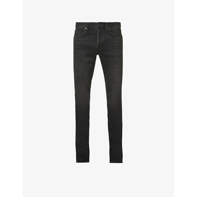 Shop Tom Ford Slim-fit Straight Stretch-denim Jeans In Black