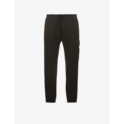Shop Mackage Marvin Tapered-leg Cotton-blend Jersey Jogging Bottoms In Black