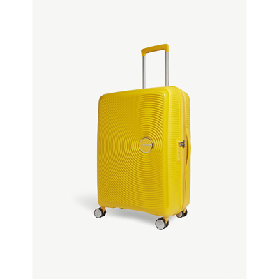 American Tourister Soundbox Expandable Four-wheel Suitcase 67cm In Golden  Yellow | ModeSens