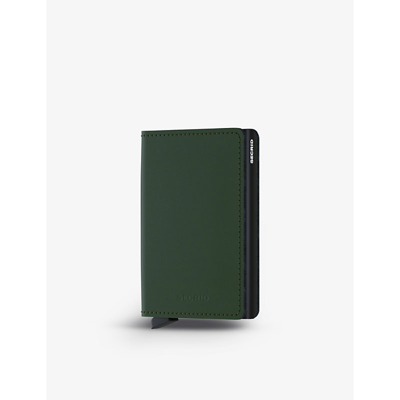 Secrid Slimwallet Matte Leather And Aluminium Cardholder In Green Black |  ModeSens