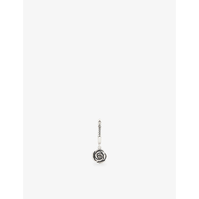 Shop Emanuele Bicocchi Rose Sterling-silver Single Hoop Earring
