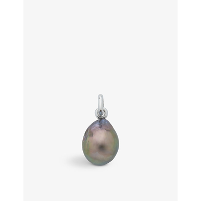 Shop Monica Vinader Womens White Nura Sterling Silver And Baroque Pearl Pendant