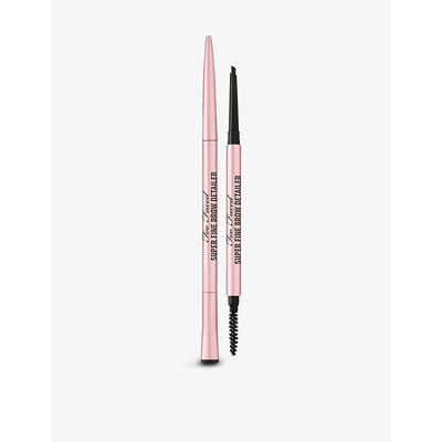 Shop Too Faced Soft Black Superfine Brow Detailer Eyebrow Pencil 0.8g