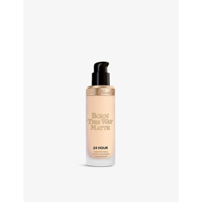 Shop Too Faced Snow Born This Way Matte 24-hour Foundation In Snow (white)