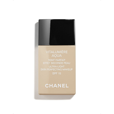 Shop Chanel Beige Vitalumière Aqua Ultra-light Skin Perfecting Makeup Spf 15 30ml