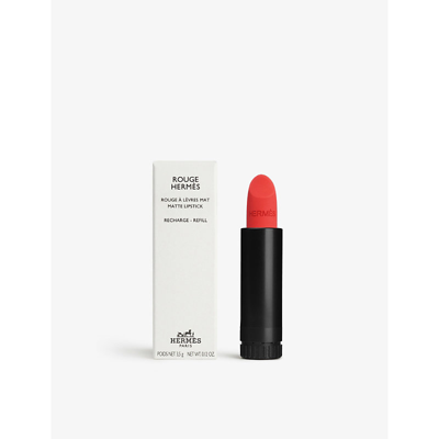 Shop Hermes 46 Rouge Exotique Rouge Matte Lipstick Refill 3.5g