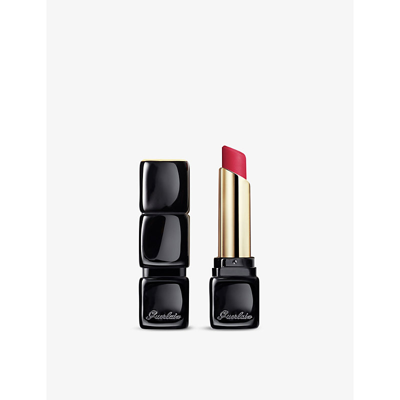 Shop Guerlain Kisskiss Tender Matte Lipstick 2.8g In 666 Lucky Pink