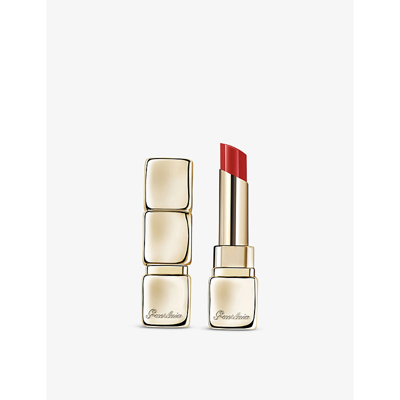 Shop Guerlain Kisskiss Shine Bloom Lipstick 3.2g In 709 Petal Red
