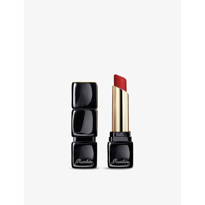Shop Guerlain Kisskiss Tender Matte Lipstick 2.8g In 910 Wanted Red