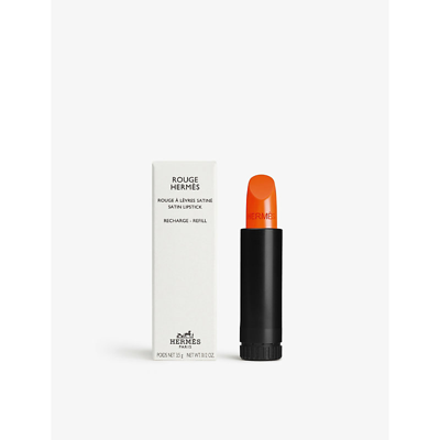 Shop Hermes 33 Orange Boite Rouge Hermès Satin Lipstick Refill 3.5g