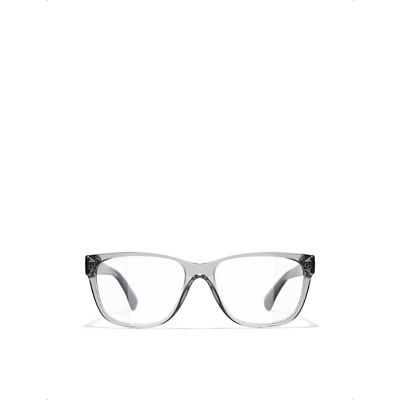 Chanel - Rectangular Eyeglasses - Gray - Chanel Eyewear - Avvenice