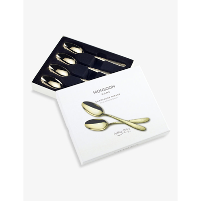 Shop Arthur Price Stainless Steel Champagne Mirage Stainless Steel Serving Spoons 4-piece Set
