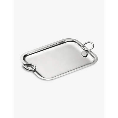 Shop Christofle Vertigo Silver-plated Tray 20cm X 26cm