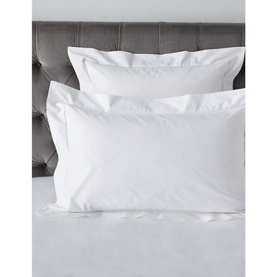 Shop The White Company White/black Cavendish Cotton Pillowcase