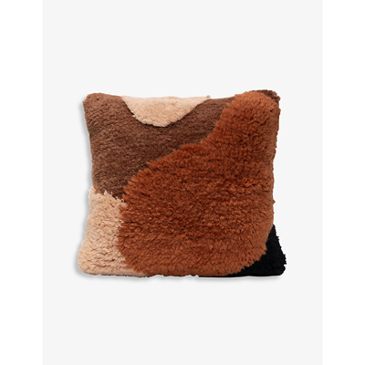 Shop Morrow Soft Goods Multi-coloured Simone Wool-blend Cushion 20cm X 20cm