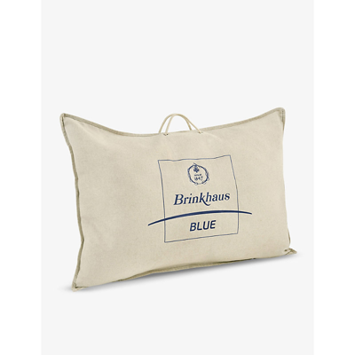 Shop Brinkhaus White Blue Cotton And Down Pillow