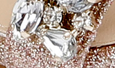 Jewel Badgley Mischka Ojai Crystal Ankle Strap Sandal In Rose Gold