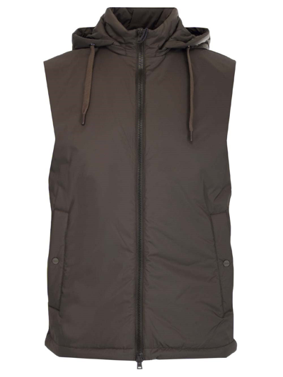 Shop Herno Nuage Padded Waistcoat In Brown