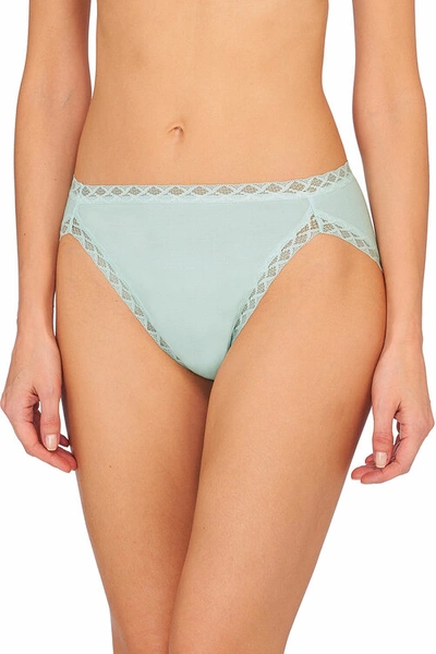 Shop Natori Bliss French Cut Brief Panty Underwear With Lace Trim In Soft Mint