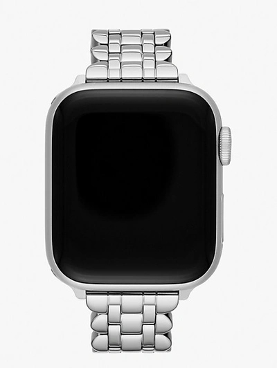 Shop Kate Spade Scallop Link Stainless Steel Bracelet 42/44/45mm Band For Apple Watch In Silver