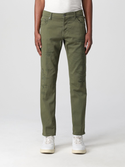 Shop Dondup Jeans In Stretch Cotton Denim In Green
