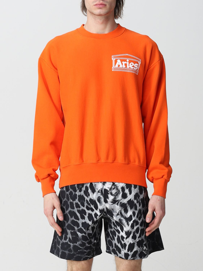 Shop Aries Sweatshirt  Men Color Orange