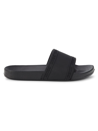Shop French Connection Men's Fitch Marquee Logo Slides In Black
