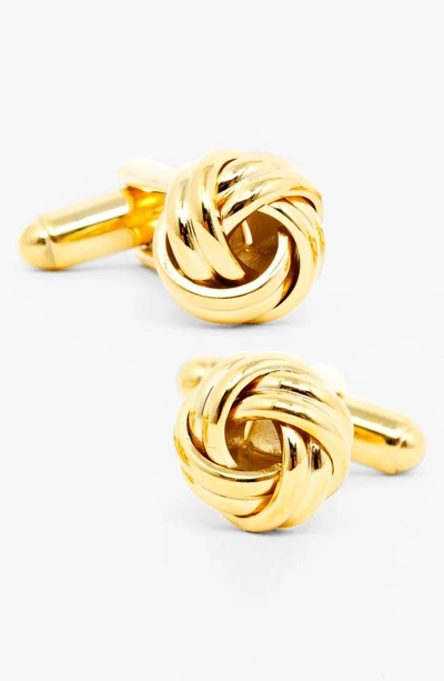 Shop Ox & Bull Trading Co. Cufflinks, Inc. Ox And Bull Trading Co. Knot Cuff Links In Gold