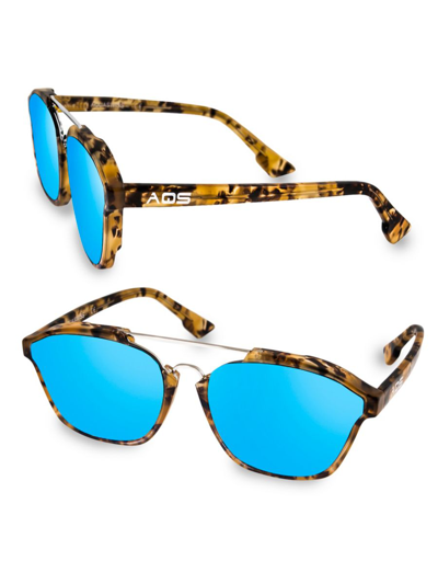 Shop Aqs Women's Scout 55mm Square Sunglasses In Blue