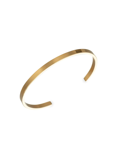 Shop Eye Candy La Men's Luxe Alvin Goldtone Titanium Cuff Bracelet In Neutral