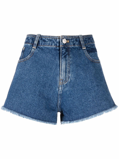 Shop Kenzo Women's Blue Cotton Shorts