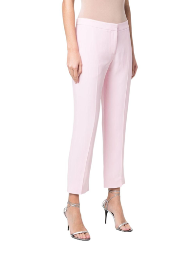 Shop Alexander Mcqueen Women's Pink Viscose Pants