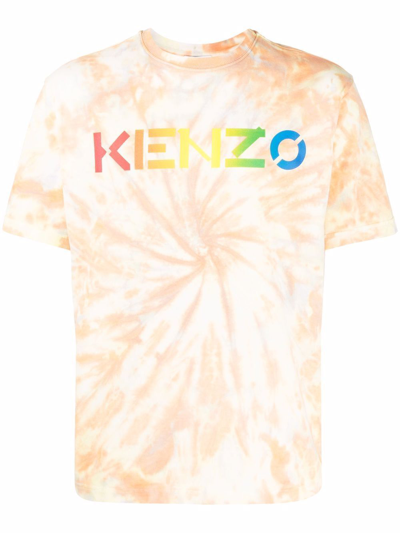 Shop Kenzo Men's Orange Cotton T-shirt