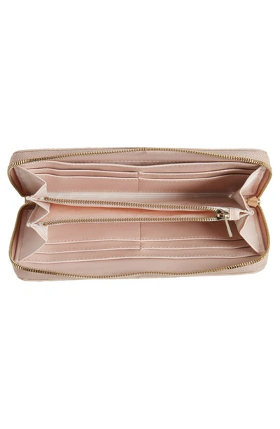 Shop Ted Baker Salomee Genuine Calf Hair Zip Wallet In Taupe